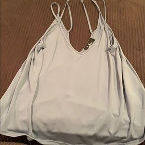 Lulus grey blue tank top